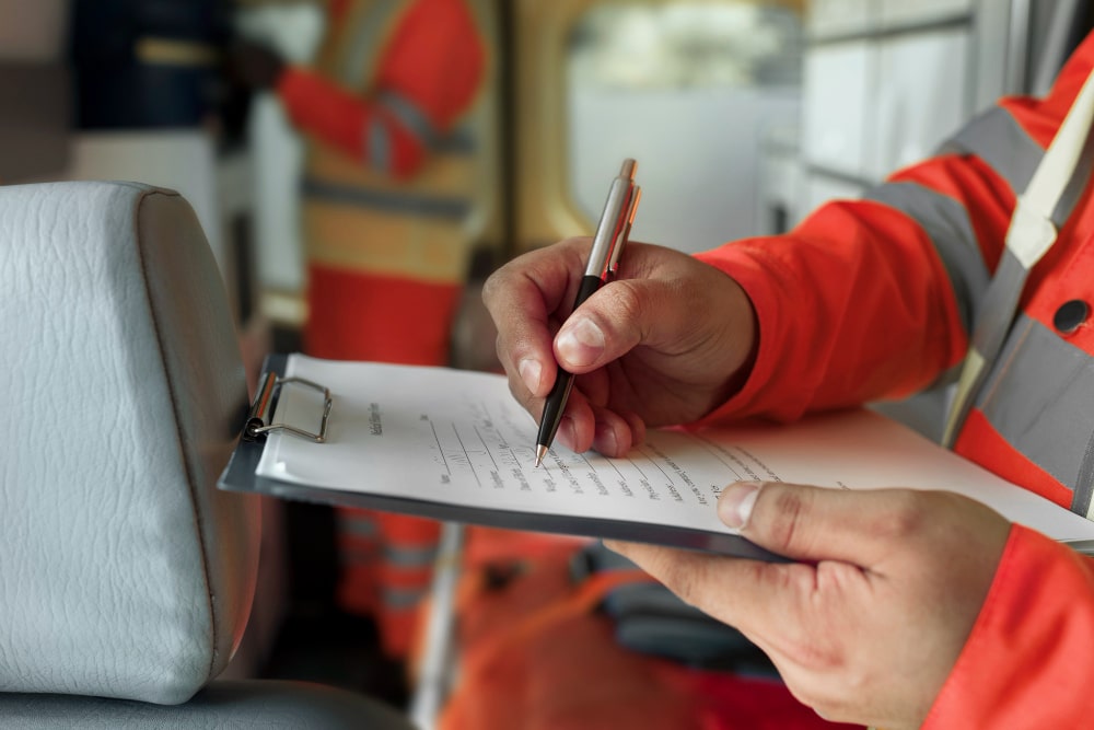 Ambulancier au travail